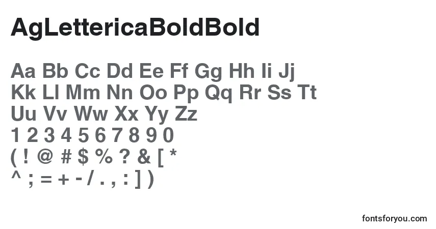 AgLettericaBoldBold-fontti – aakkoset, numerot, erikoismerkit