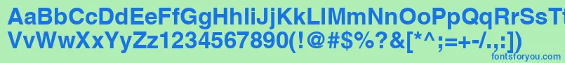 AgLettericaBoldBold Font – Blue Fonts on Green Background