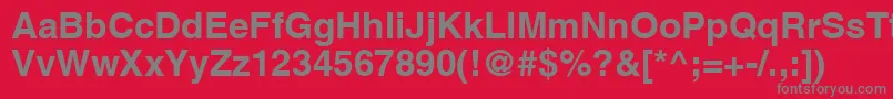 フォントAgLettericaBoldBold – 赤い背景に灰色の文字