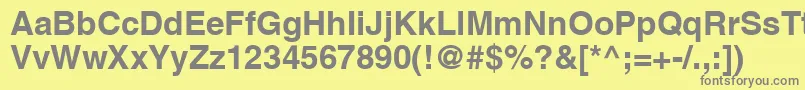 AgLettericaBoldBold-Schriftart – Graue Schriften auf gelbem Hintergrund