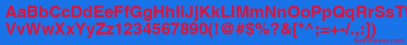 AgLettericaBoldBold Font – Red Fonts on Blue Background