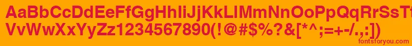 AgLettericaBoldBold Font – Red Fonts on Orange Background