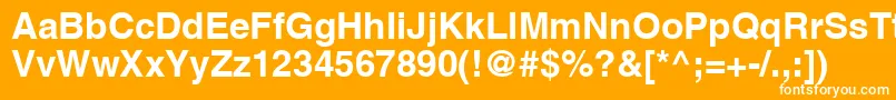 フォントAgLettericaBoldBold – オレンジの背景に白い文字