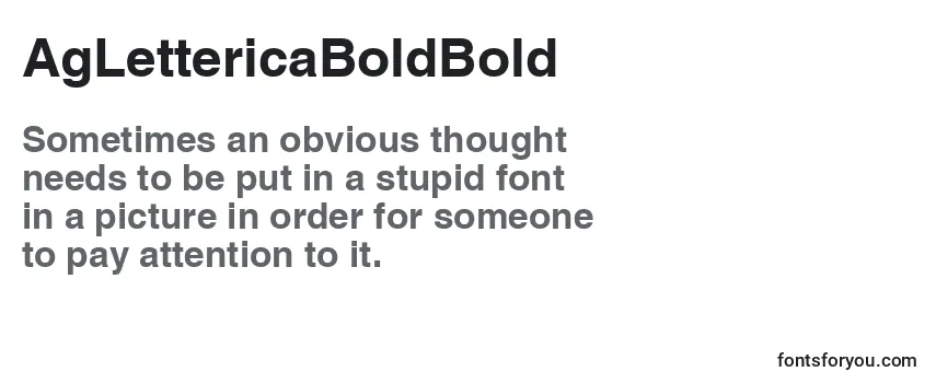 Review of the AgLettericaBoldBold Font