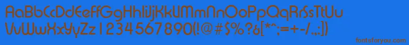 ExpressaserialRegular Font – Brown Fonts on Blue Background