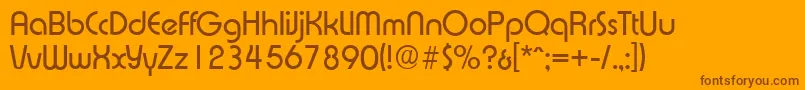 ExpressaserialRegular Font – Brown Fonts on Orange Background