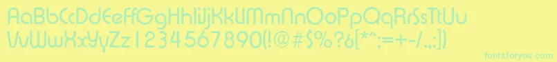 Police ExpressaserialRegular – polices vertes sur fond jaune
