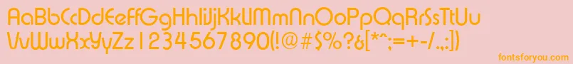 ExpressaserialRegular Font – Orange Fonts on Pink Background