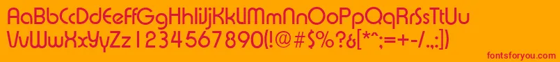 ExpressaserialRegular Font – Red Fonts on Orange Background