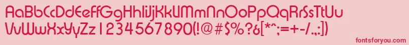 ExpressaserialRegular Font – Red Fonts on Pink Background