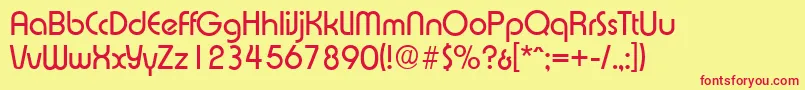 ExpressaserialRegular Font – Red Fonts on Yellow Background