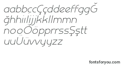 PrestijLightItalicDemo font – turkish Fonts