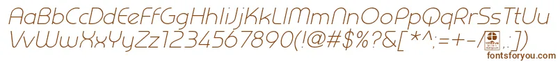 PrestijLightItalicDemo Font – Brown Fonts