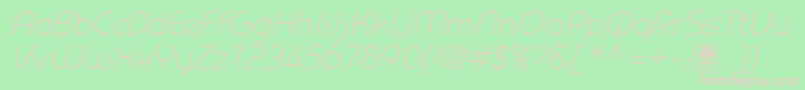 PrestijLightItalicDemo Font – Pink Fonts on Green Background