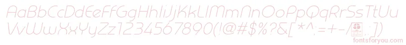 PrestijLightItalicDemo Font – Pink Fonts on White Background