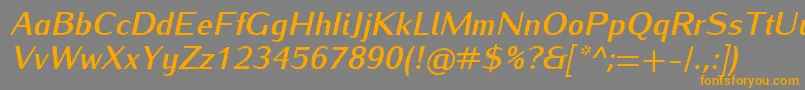 Saiba mais sobre a fonte IwonaBolditalic Fonte IwonaBolditalic – fontes laranjas em um fundo cinza