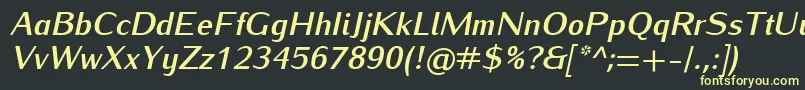 IwonaBolditalic Font – Yellow Fonts on Black Background