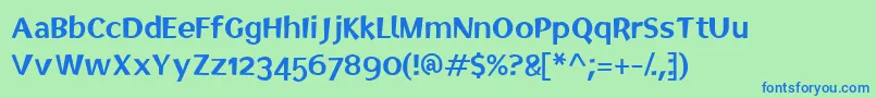 Elected Font – Blue Fonts on Green Background