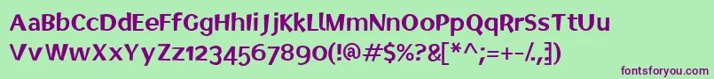 Elected Font – Purple Fonts on Green Background
