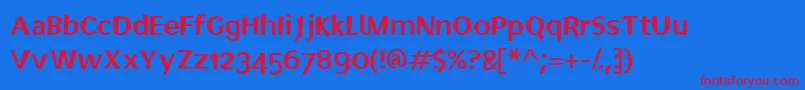 Elected Font – Red Fonts on Blue Background