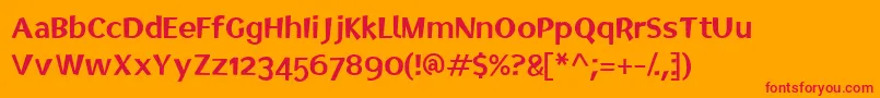Elected Font – Red Fonts on Orange Background