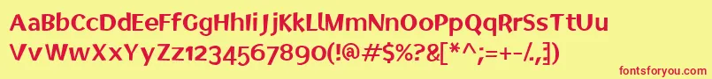 Elected Font – Red Fonts on Yellow Background