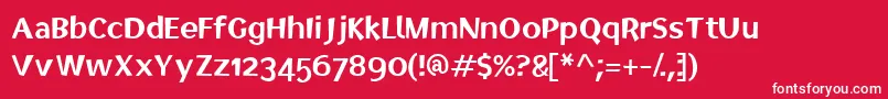 Elected Font – White Fonts on Red Background