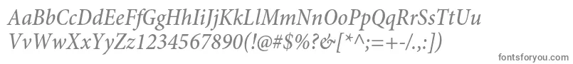 MinionproMediumcnit Font – Gray Fonts on White Background