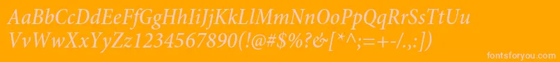 fuente MinionproMediumcnit – Fuentes Rosadas Sobre Fondo Naranja
