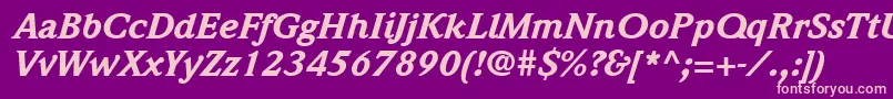 fuente ItcWeidemannLtBlackItalic – Fuentes Rosadas Sobre Fondo Morado