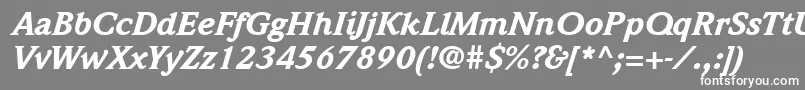 Шрифт ItcWeidemannLtBlackItalic – белые шрифты на сером фоне