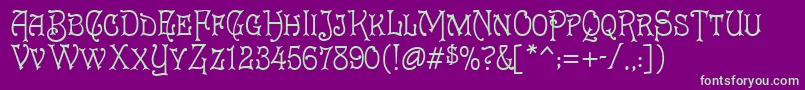 Hank Font – Green Fonts on Purple Background