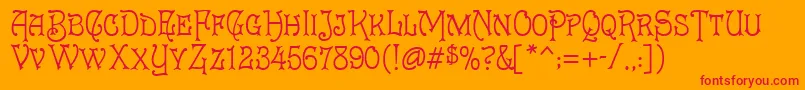 Hank Font – Red Fonts on Orange Background