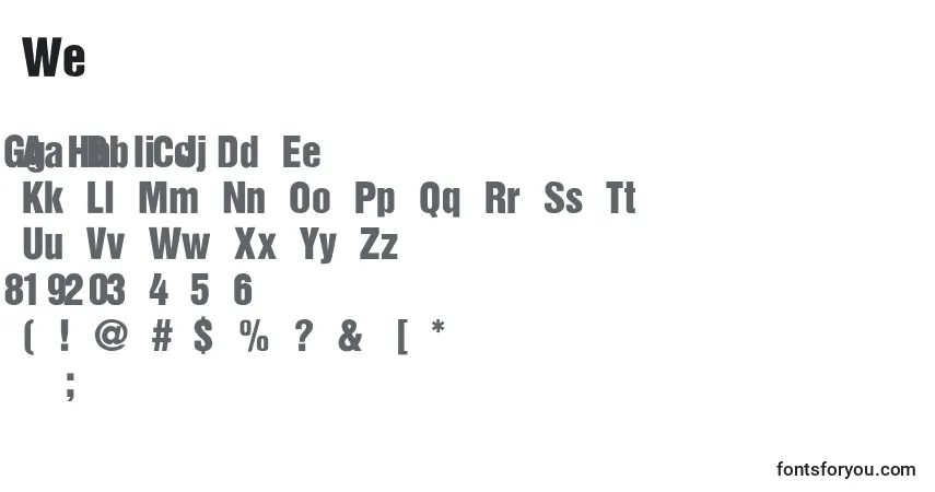 Czcionka WellmetAdcopy – alfabet, cyfry, specjalne znaki