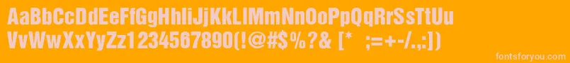 WellmetAdcopy Font – Pink Fonts on Orange Background
