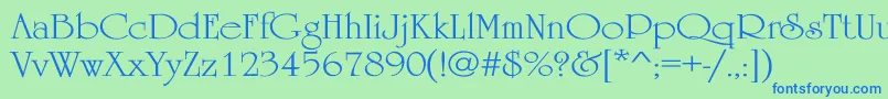 UniversityWd Font – Blue Fonts on Green Background