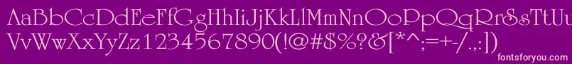 UniversityWd Font – Pink Fonts on Purple Background