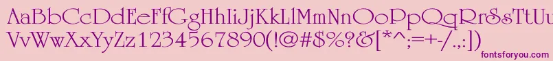 UniversityWd Font – Purple Fonts on Pink Background