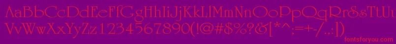 UniversityWd Font – Red Fonts on Purple Background