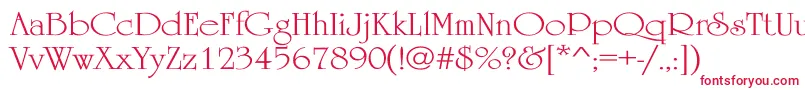 UniversityWd Font – Red Fonts on White Background