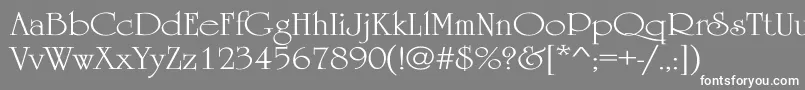 UniversityWd Font – White Fonts on Gray Background