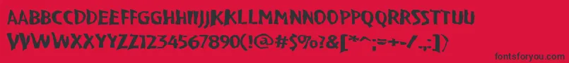 VtcBadpaintRegular Font – Black Fonts on Red Background