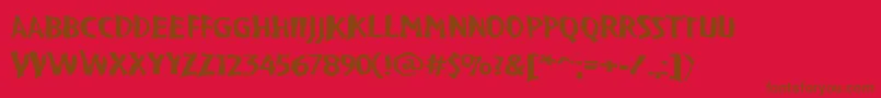 VtcBadpaintRegular Font – Brown Fonts on Red Background