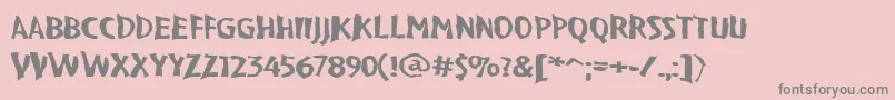 VtcBadpaintRegular Font – Gray Fonts on Pink Background