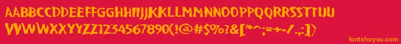 VtcBadpaintRegular Font – Orange Fonts on Red Background