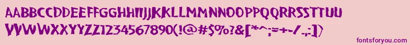 VtcBadpaintRegular Font – Purple Fonts on Pink Background