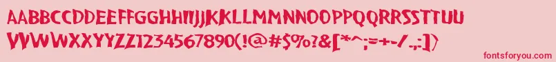 VtcBadpaintRegular Font – Red Fonts on Pink Background