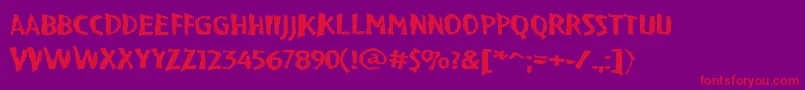 VtcBadpaintRegular Font – Red Fonts on Purple Background
