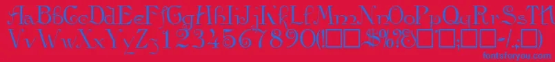 ViatascriptsskRegular Font – Blue Fonts on Red Background