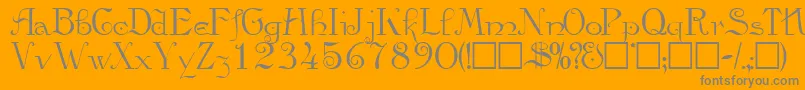 ViatascriptsskRegular Font – Gray Fonts on Orange Background